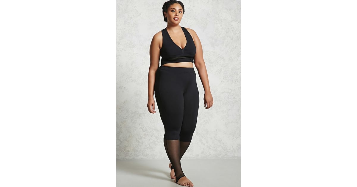 Mesh Insert Leggings | Curvy Women 