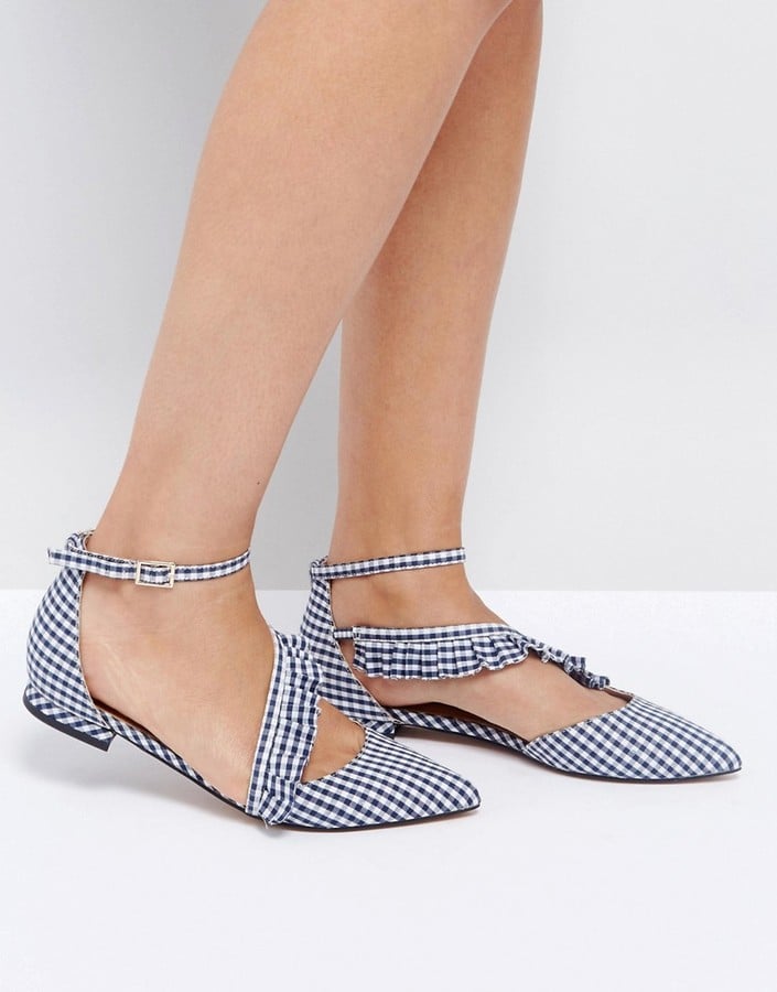 ASOS Lipstick Ruffle Ballet Flats