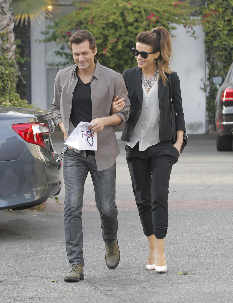 There's a sexy vibe to this silky suiting look she pulled off in Los Angeles (alongside then husband Len Wiseman). The cropped length showed off her white heels, while the lightweight top was easy to layer.