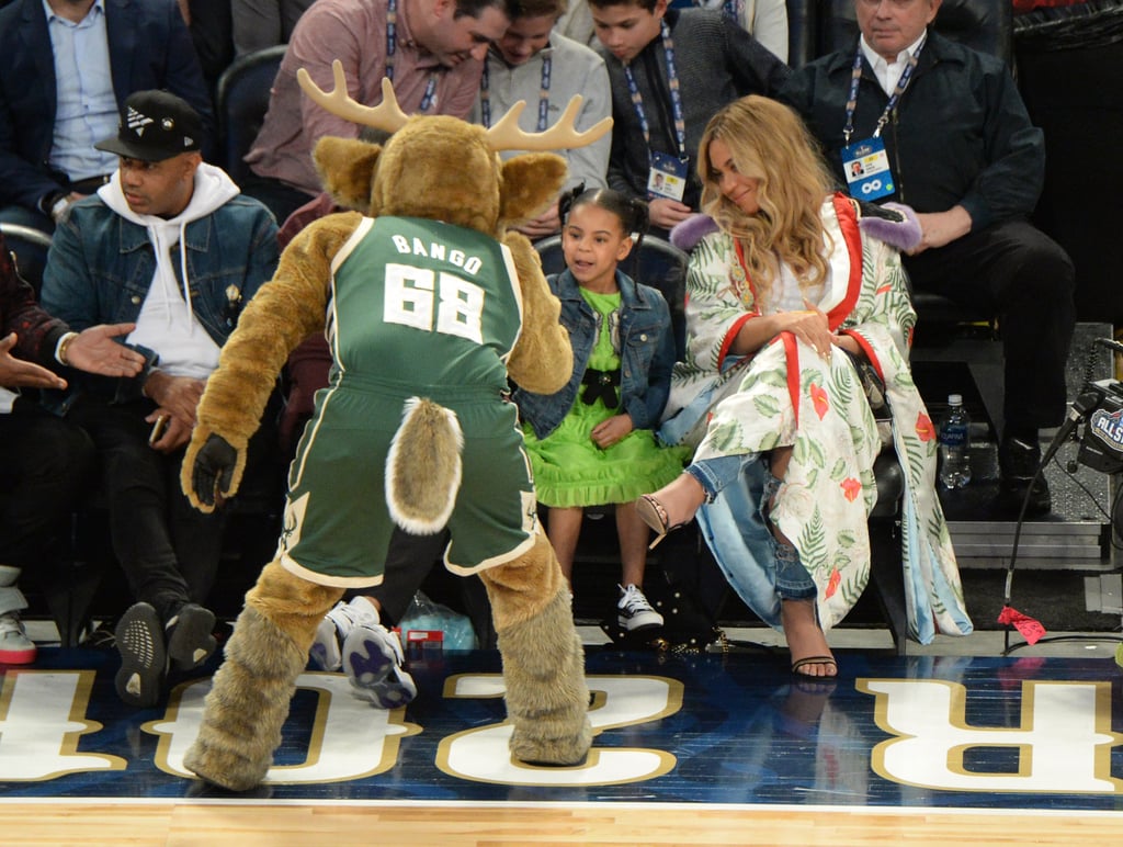 Beyonce With Jay Z and Blue Ivy at NBA All-Star Game 2017