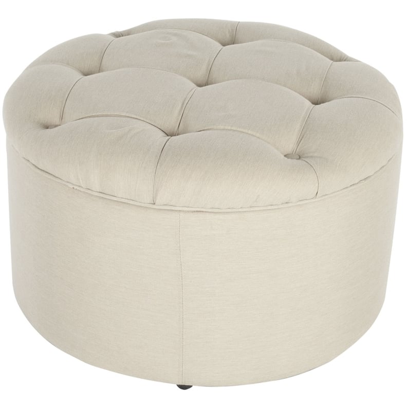 An Ottoman With Storage: Safavieh Tanisha Casual Off Ottoman