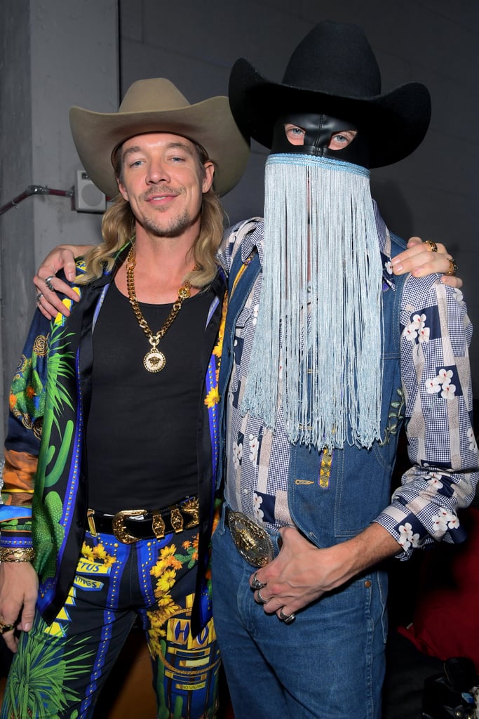 Diplo and Orville Peck at the 2020 Sony Music Grammys Afterparty