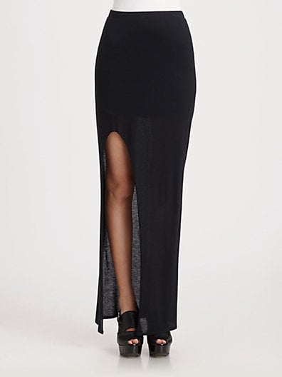 Helmut Lang Jersey Slit Skirt