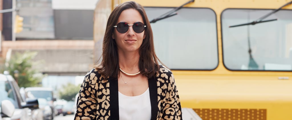 Easy Outfit Idea: Cardigan, Jeans, Mules, and a Bag