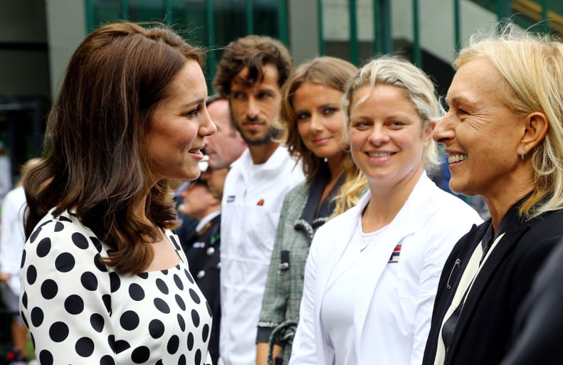 Kate with Kim Clijsters and Martina Navratilova