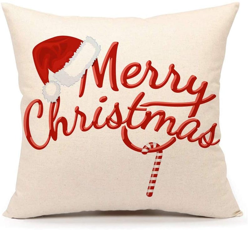 Red Merry Christmas Pillow Cover