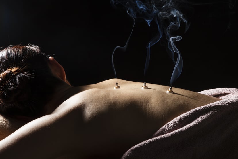 Women put the coals on his back at the spa