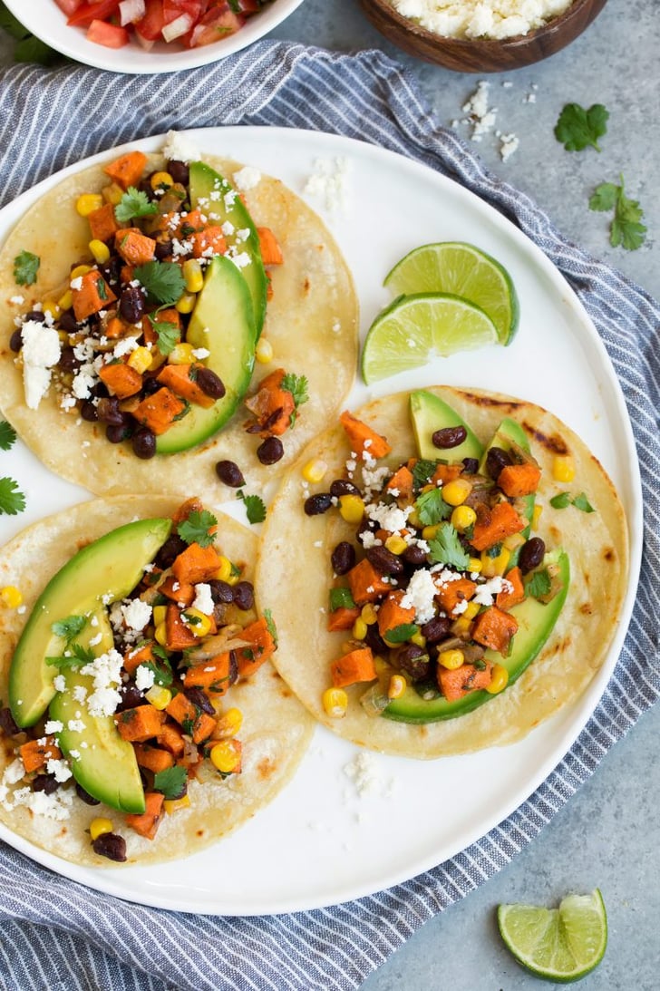 Sweet Potato and Black Bean Tacos | Filling Vegetarian Recipes ...