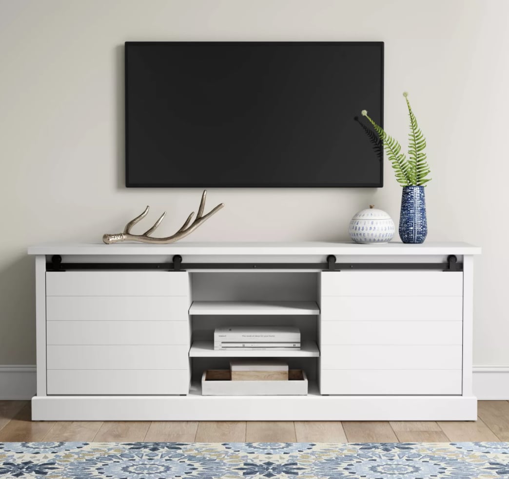 Threshold Southwick Farmhouse Barndoor Sliding TV Stand 23