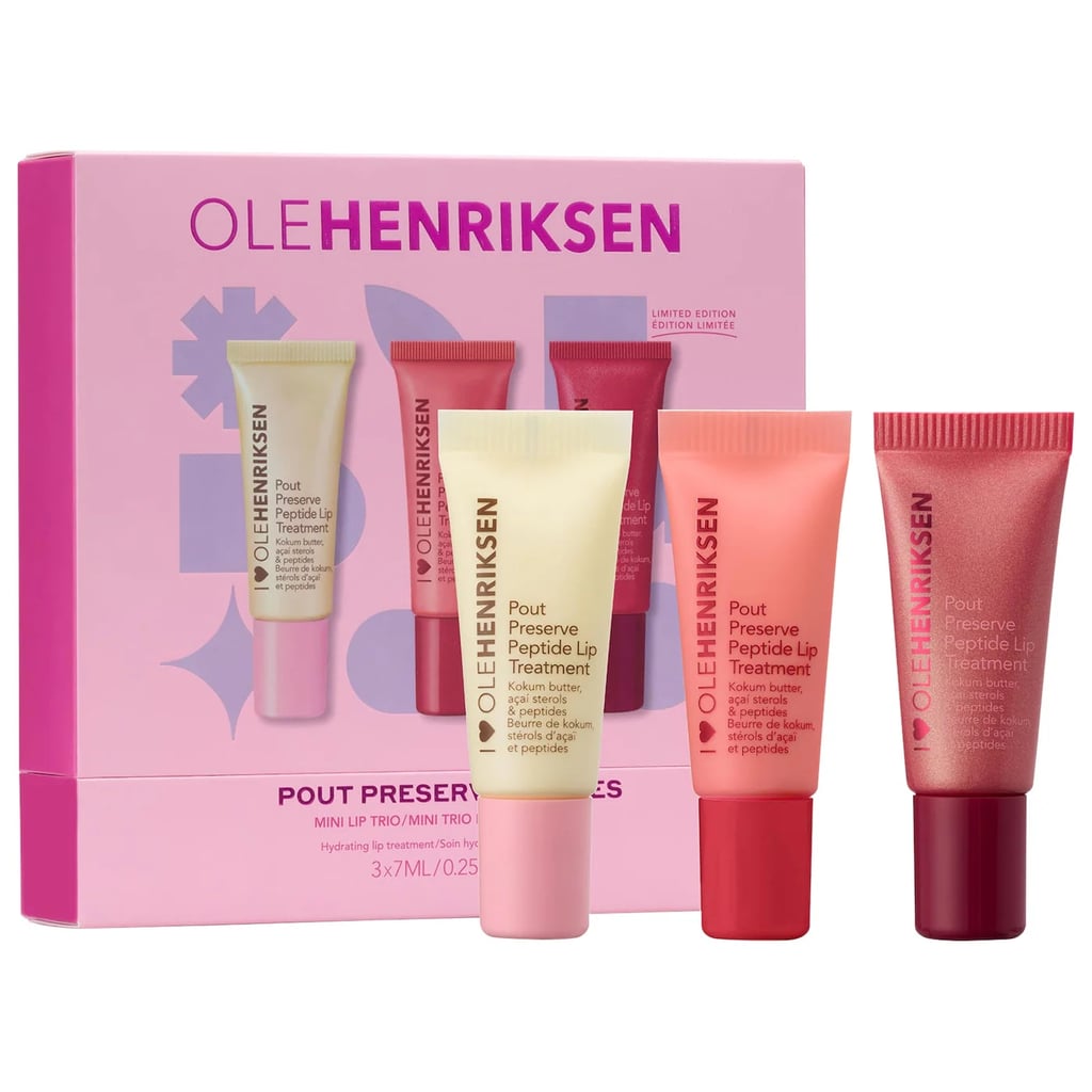 Olehenriksen Pout Preserve Mini Hydrating Peptide Lip Trio Set ($25)
"Olehenriksen's Pout Preserve Peptide Lip Treatments are one of my favorites. This gift set gets you three holiday-ready shades: Vanilla Bonbon, Strawberry Sorbet, and limited-edition Pomegranate Fizz Glimmer. The last is the perfect berry with just a hint of shimmer. This is the perfect stocking stuffer." — Jessica Harrington, section lead, beauty
