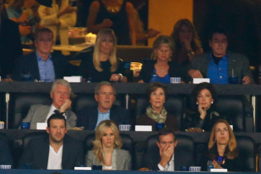 Bill Clinton and George W. Bush at the NCAA Finals 2014