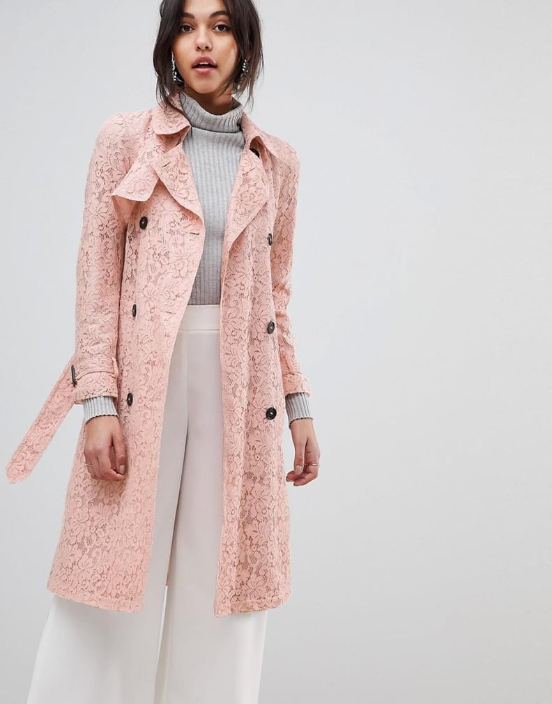 ASOS Design Lace Trench Coat