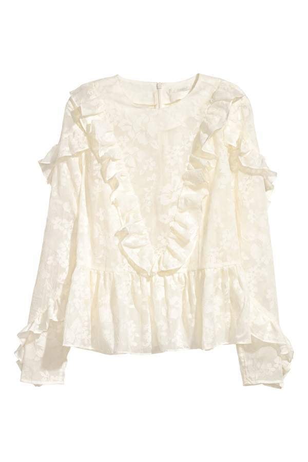 h&m ruffle blouse