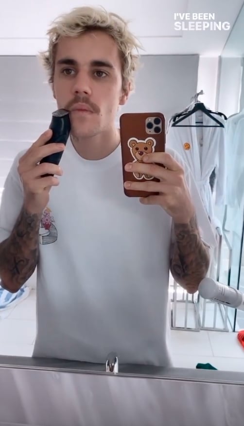 Justin Bieber Shaves Off His Mustache February 2020