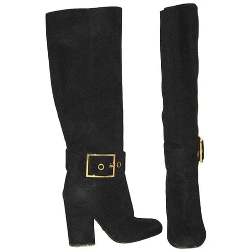 Gucci Black Suede Boots | Spotted at 