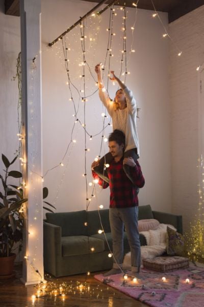 Black Corded Globe String Lights