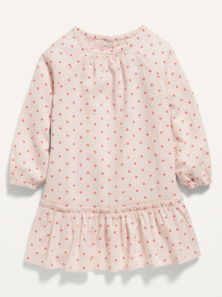 Old Navy Heart-Print Peplum-Hem Dress For Toddler Girls