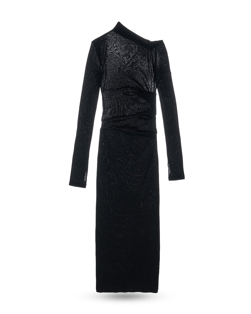 Helmut Lang Ribbed Asymmetrical Cotton Dress