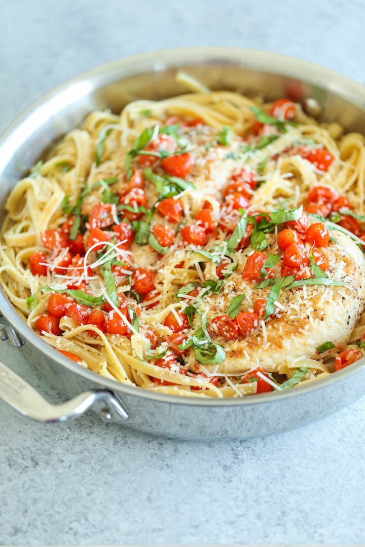 Tomato Basil Chicken Fettuccine