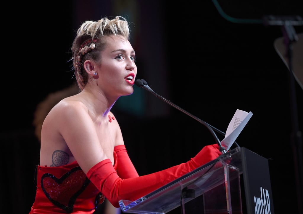 Miley Cyrus at the amfAR Inspiration Gala New 2015