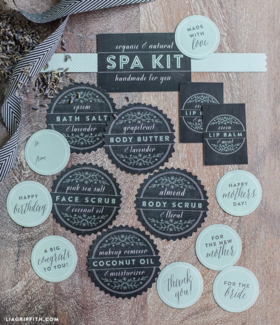 Spa Kit Wedding Favor Labels