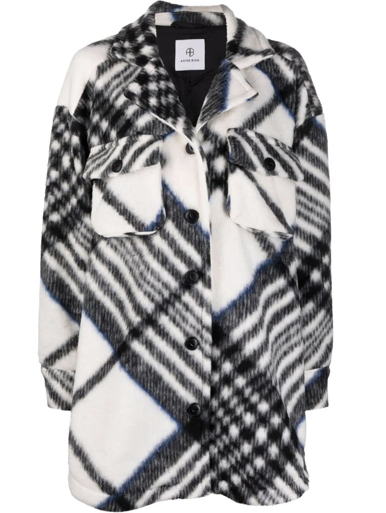 Anine Bing Check-Print Shirt Jacket