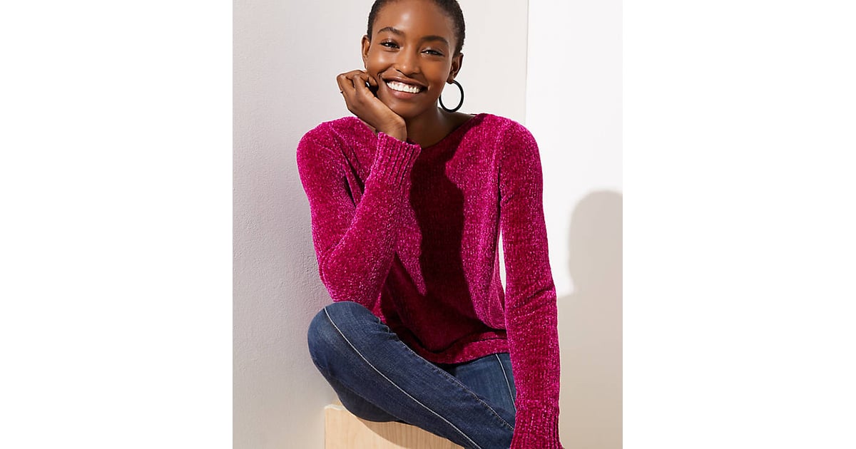 Petite chenille sweater top