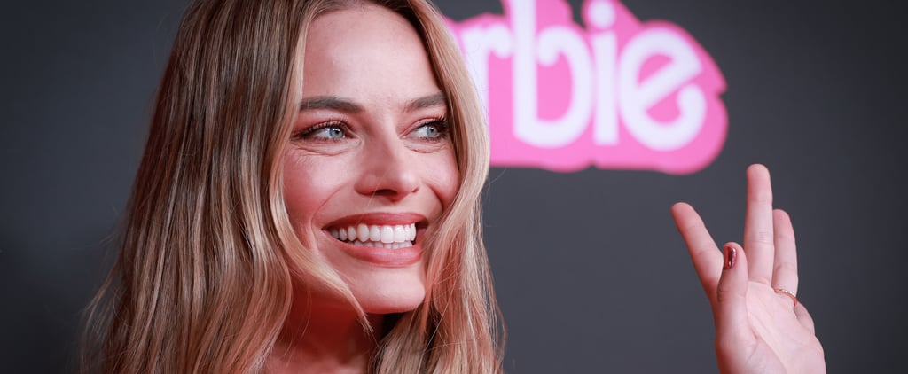 Margot Robbie's Pink Chrome Barbie Nails
