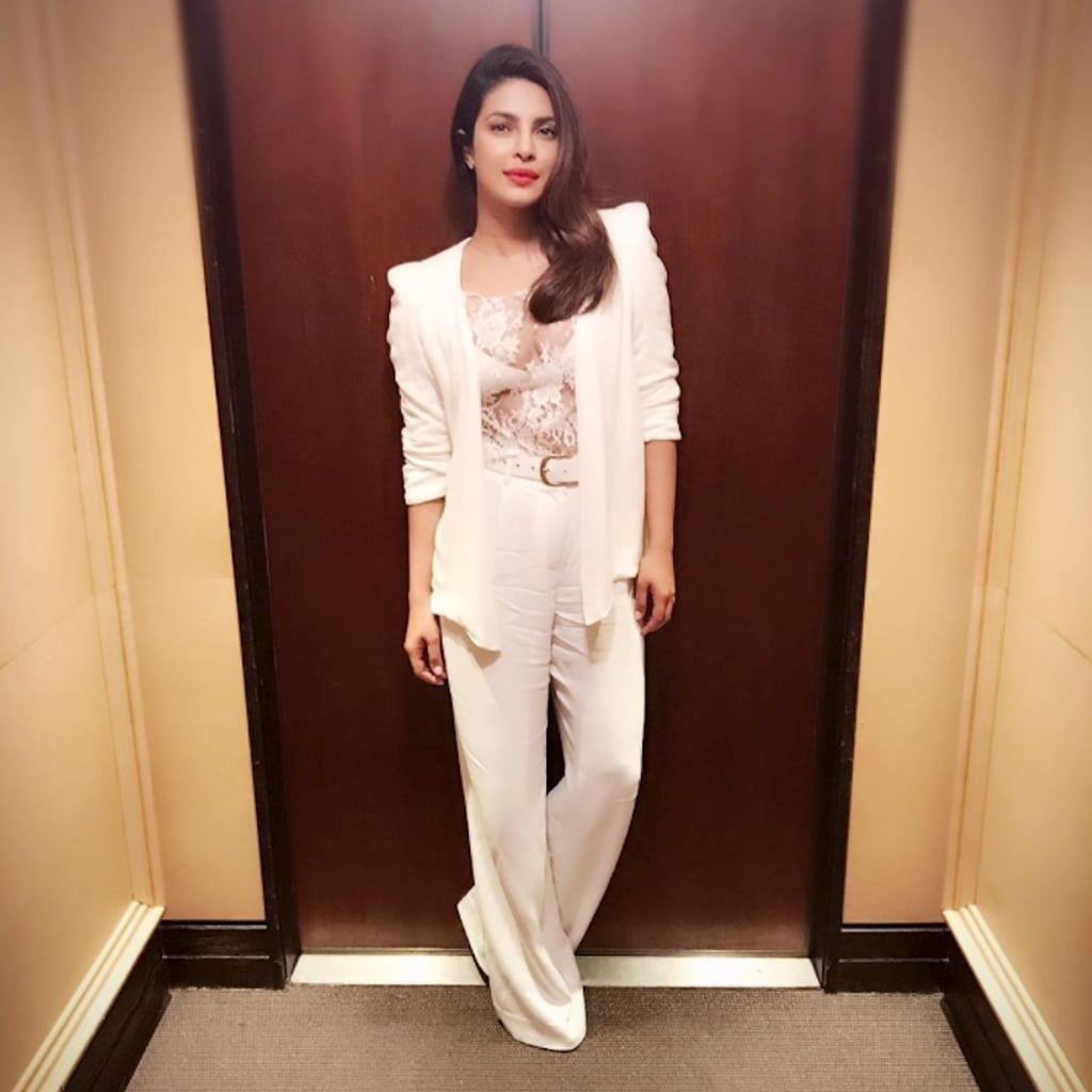 Priyanka Chopra Wearing a White Suit 