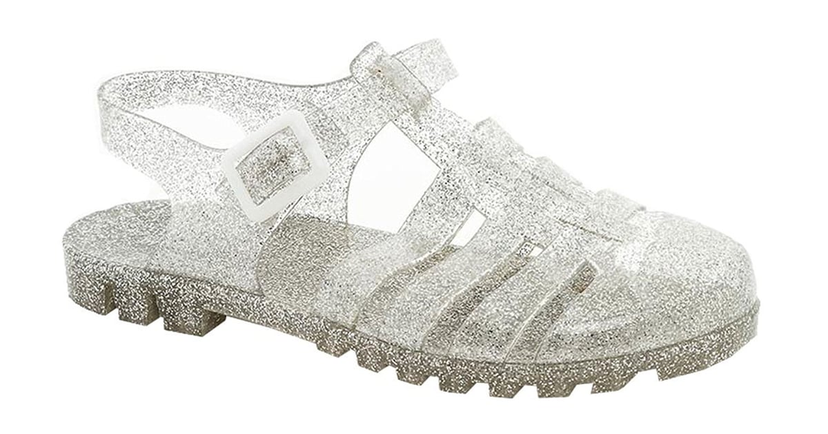 Rasolli Women's Fisherman T-Strap Jelly Flat Buckle Closure Soft Sandals | Best Shoes For Webbed 