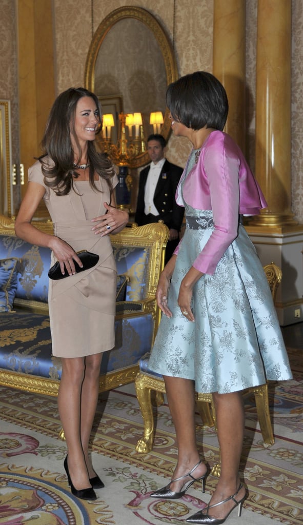 The Anya Hindmarch 'Maude' clutch had one of its first outings for a visit with the Obamas in 2011.