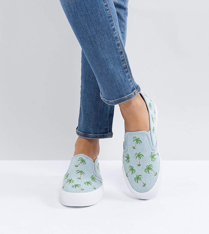 Asos DAGO Palm Tree Embroidered Sneakers