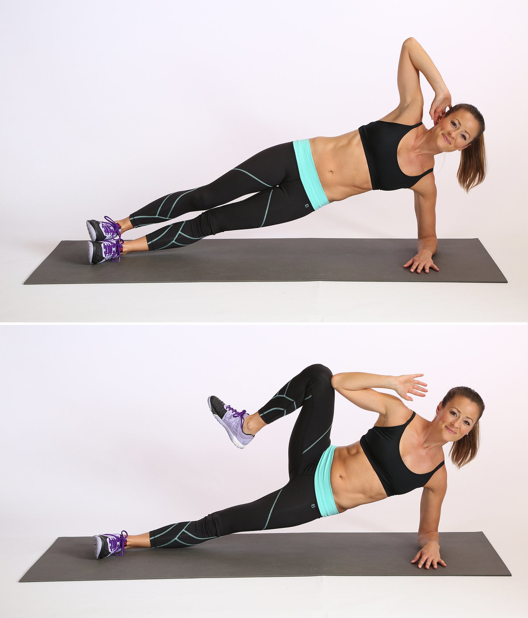 How To Do Side Plank Crunches POPSUGAR Fitness