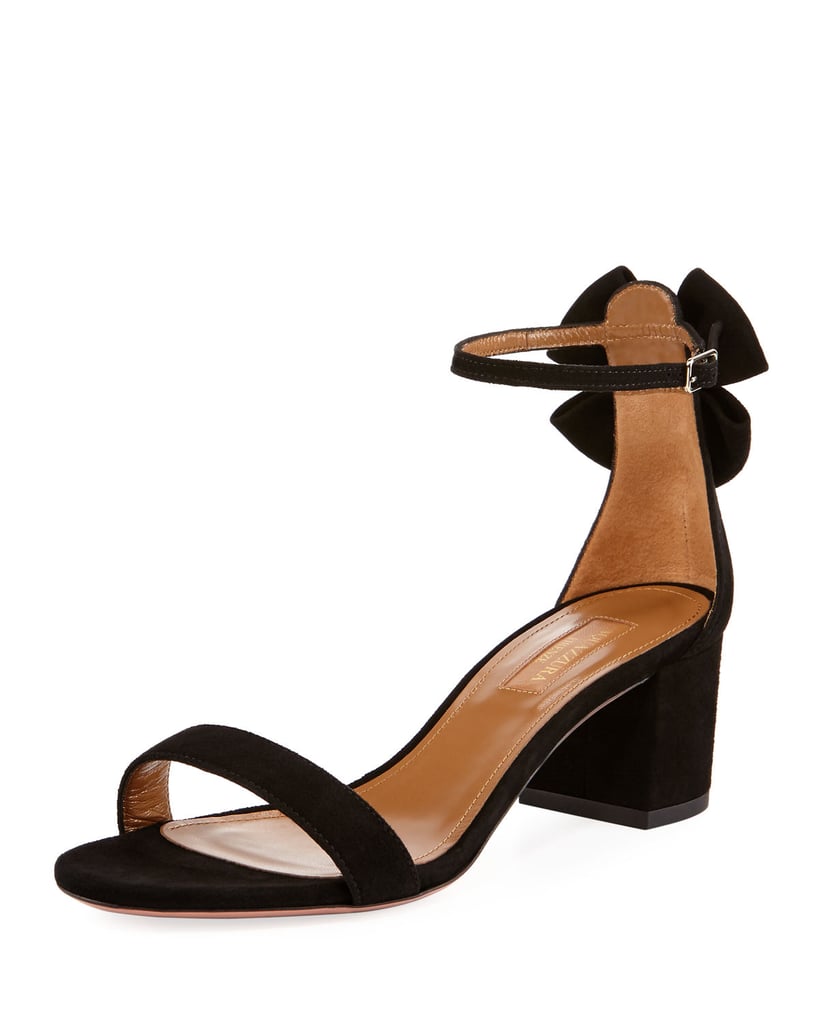 Aquazzura Siena Suede Block-Heel Sandal