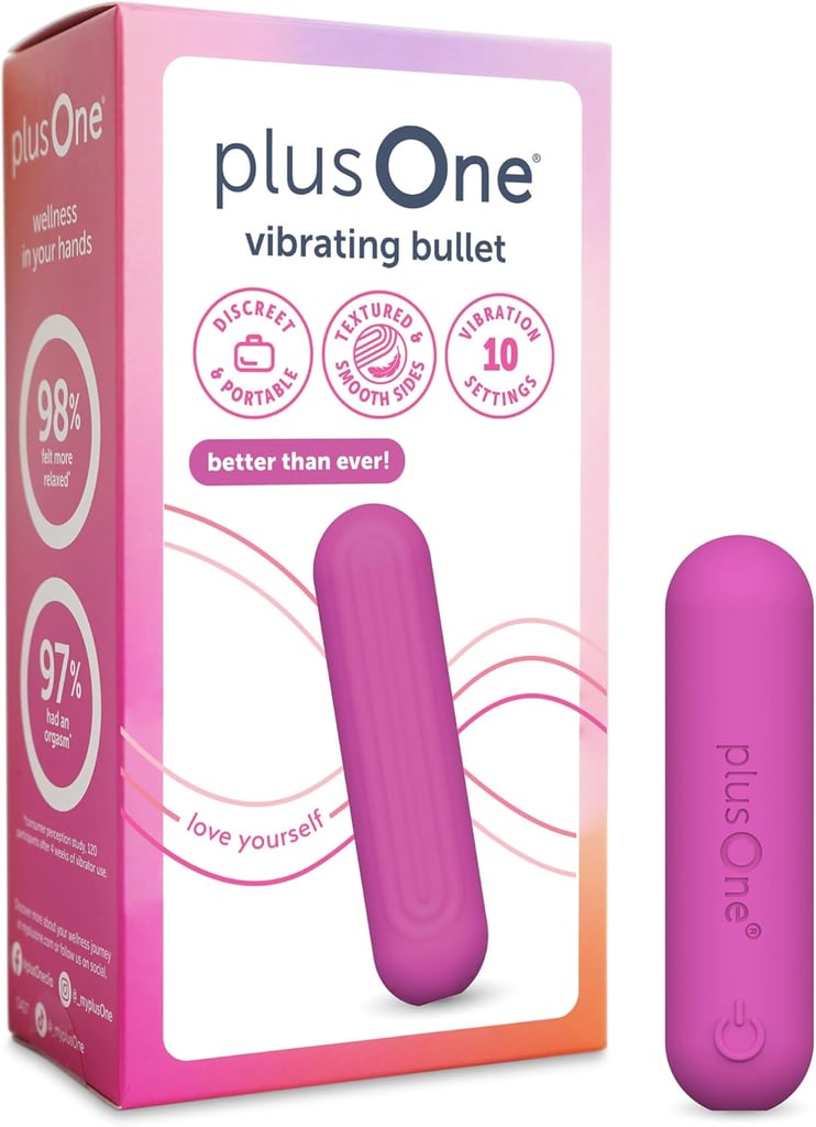 plusOne Waterproof & Rechargeable Vibrating Bullet, Dark Pink ($12, originally $15)
You can't go wrong with a bullet vibrator. This compact, travel-friendly option is made from soft, body-safe silicone and is fully waterproof. Choose from 10 vibration modes, then recharge it in about 90 minutes for up to two hours of use. It also comes with a two-year warranty.