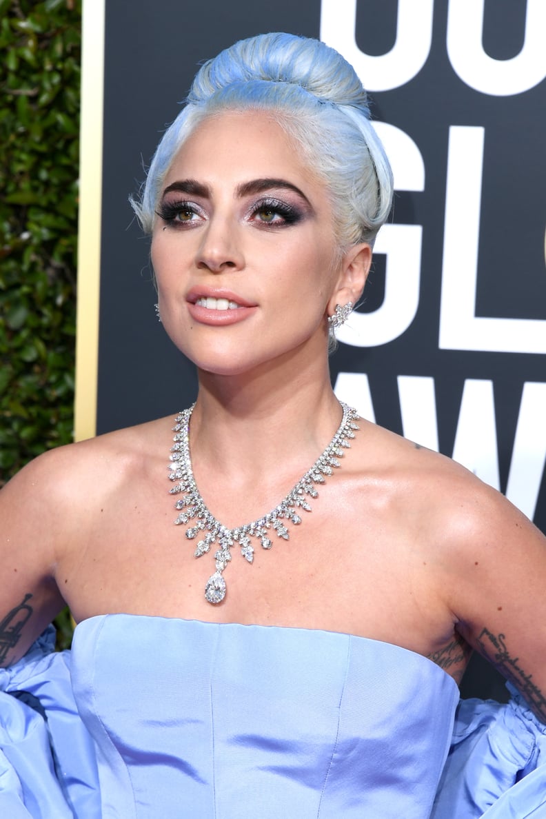 Lady Gaga's Blue Hair at the Golden Globes