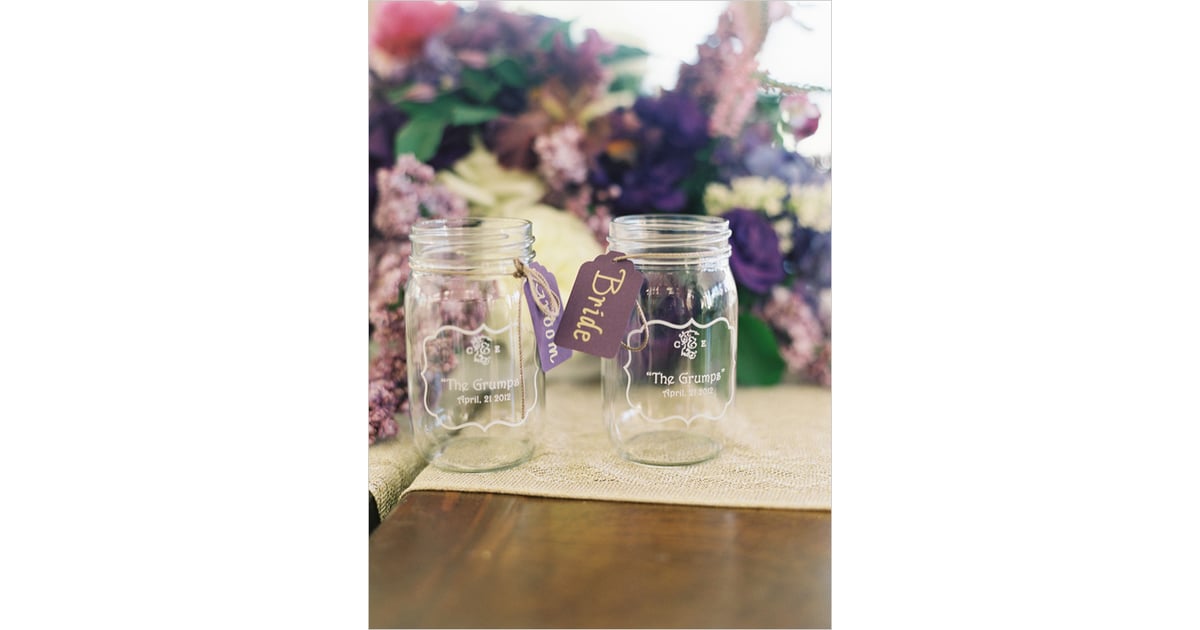 Etched Mason Jars Barn Wedding DIYs POPSUGAR Smart Living Photo 21