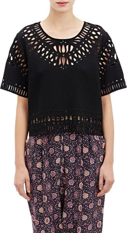 Sea New York Eyelet Crepe Crop Top ($335)