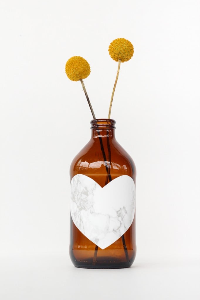 Vinyl Heart Vase Valentine's Day DIY Gifts POPSUGAR Smart Living