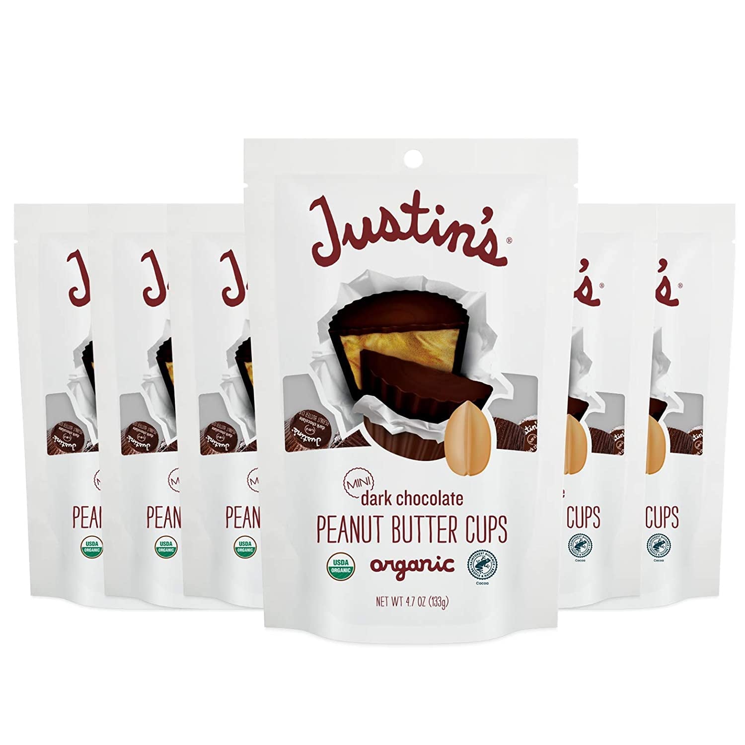 Justin's Dark Chocolate Peanut Butter Cups - 4.7oz : Target