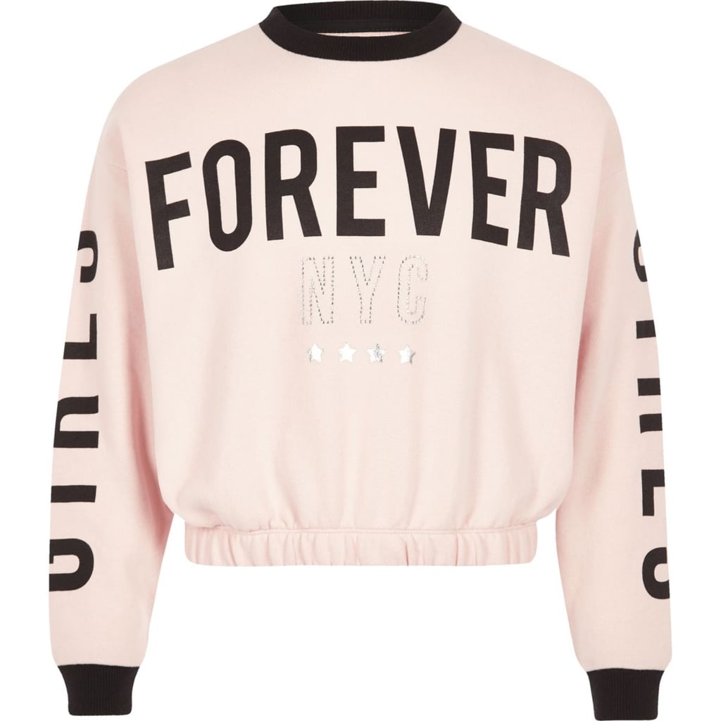 River Island Girls Pink Forever Sweatshirt Taylor Swift Pink New York