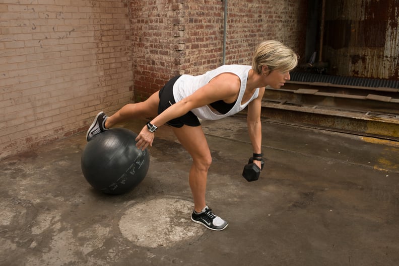 2b. One-Legged Deadlifts With Stability Ball