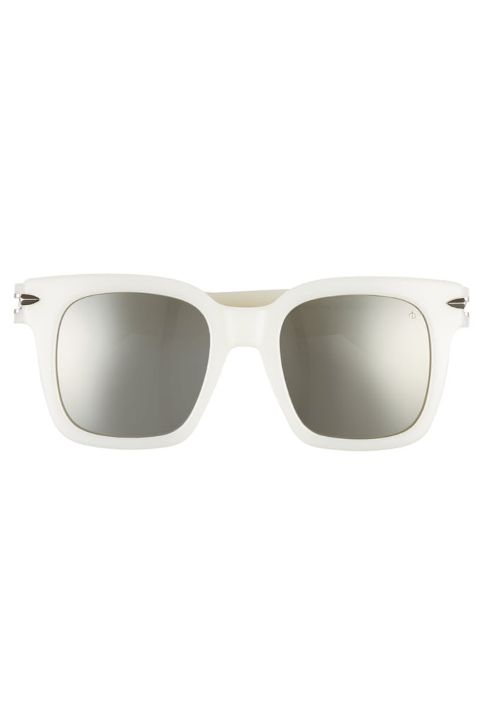 Rag & Bone 51mm Polarized Mirrored Square Sunglasses