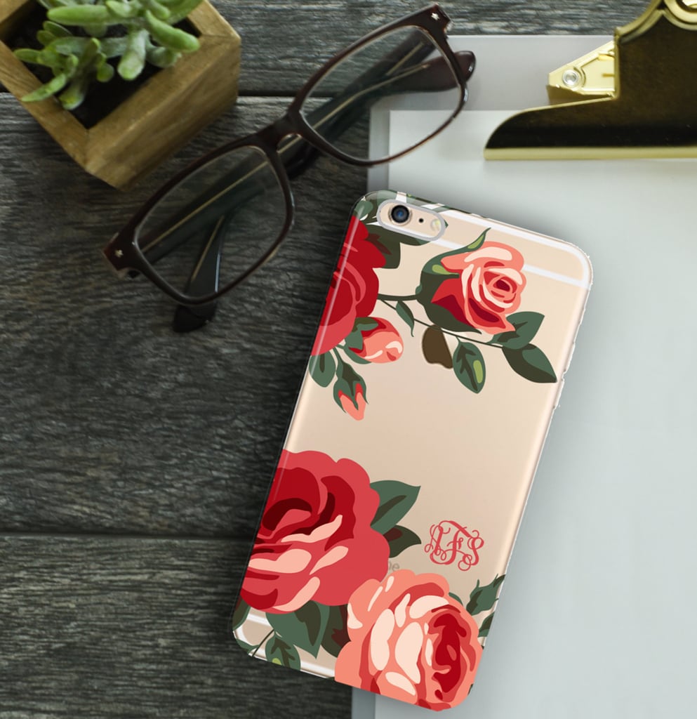 Monogrammed iPhone 6 Roses Case