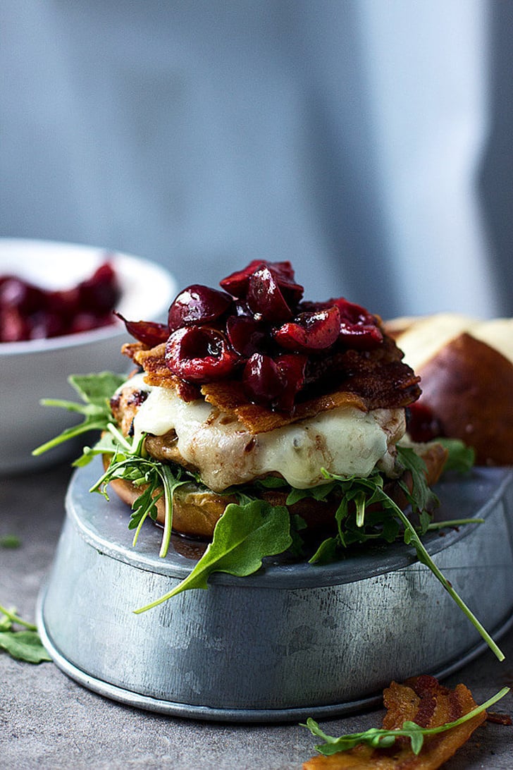 Turkey Burgers With Cherries and Bacon