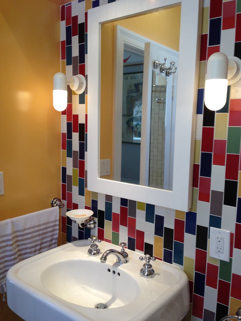 Colorful bathroom sink