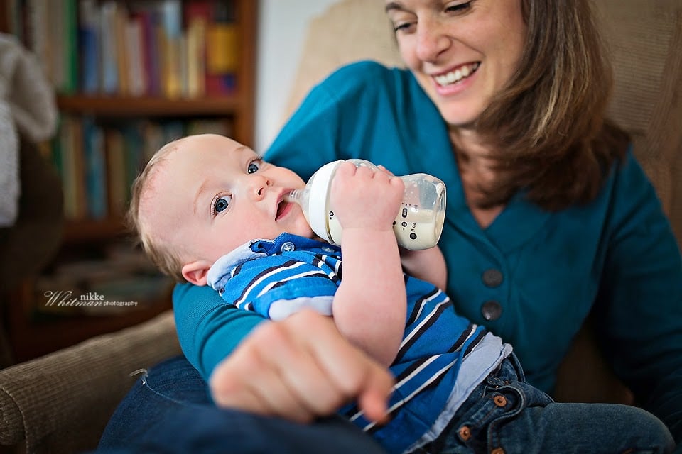 Bottle-Feeding Baby Photos