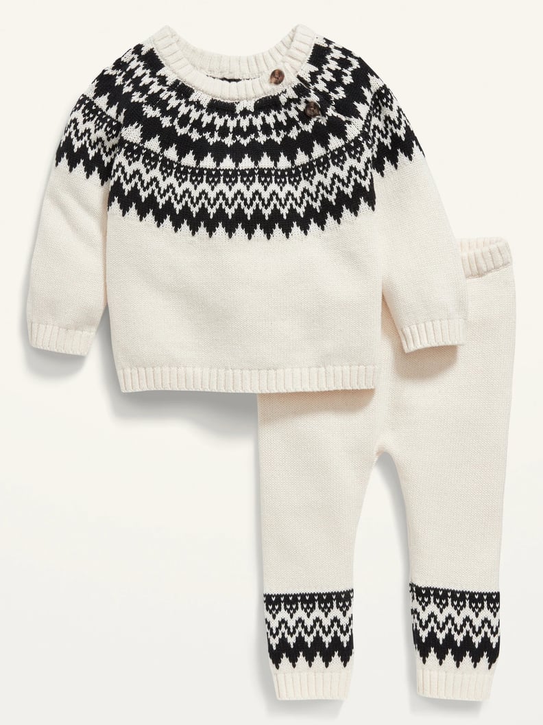 Old Navy Unisex Fair Isle Sweater and Sweater-Knit Pants Set for Baby