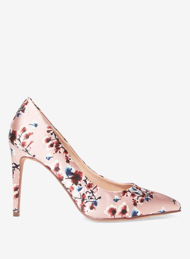 Dorothy Perkins Blush Floral Emily Court Shoes