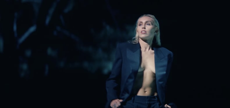 Miley Cyrus's Black Suit in the "Flowers" Music Video